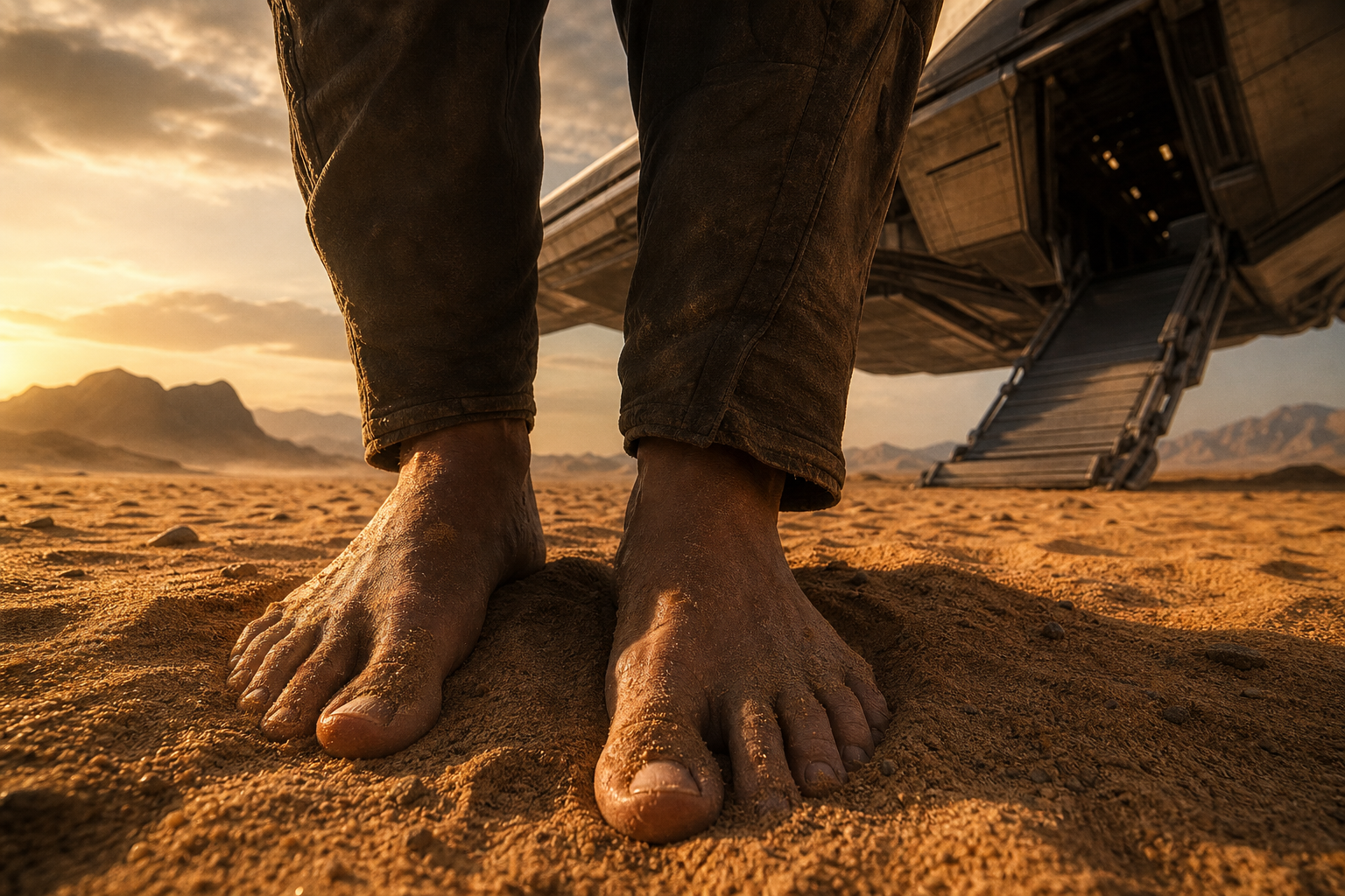 Feet Touch the Sand