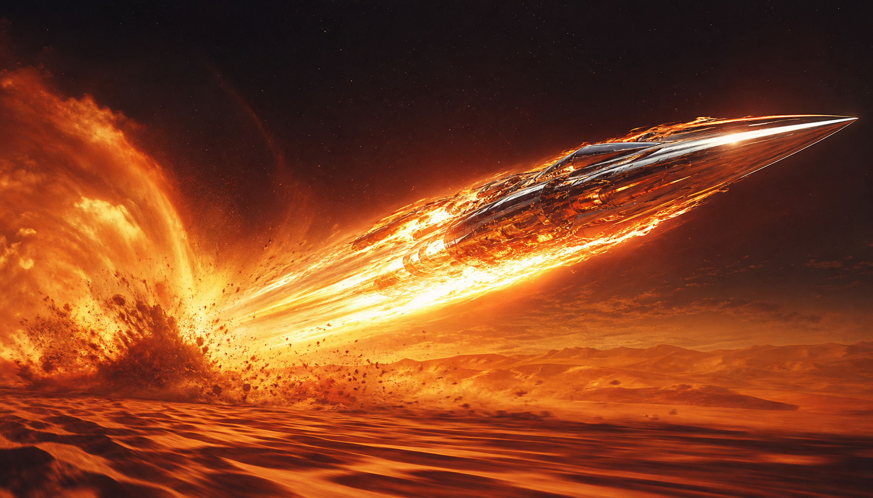 Comet of Chrome and Fire